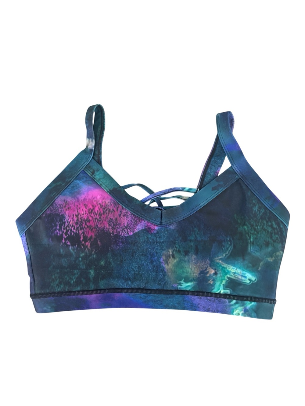Salt Life Multicolor Strappy Sports Bra - Teal, Purple, Pink